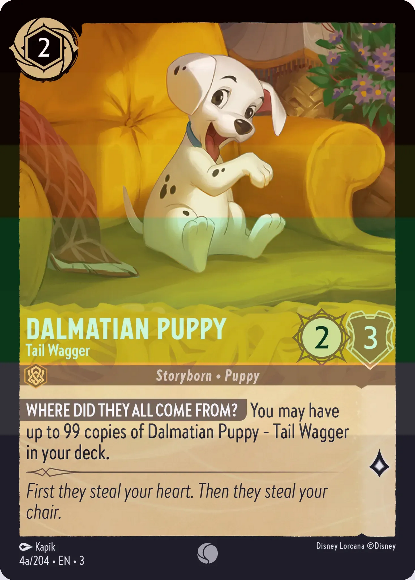 Dalmatian Puppy - Tail Wagger 4a Foil