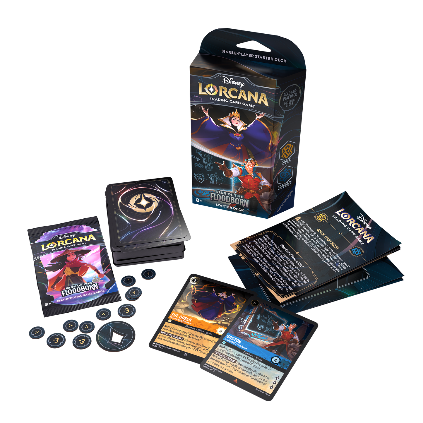 Lorcana: Rise of the Floodborn Amber & Sapphire Starter Deck