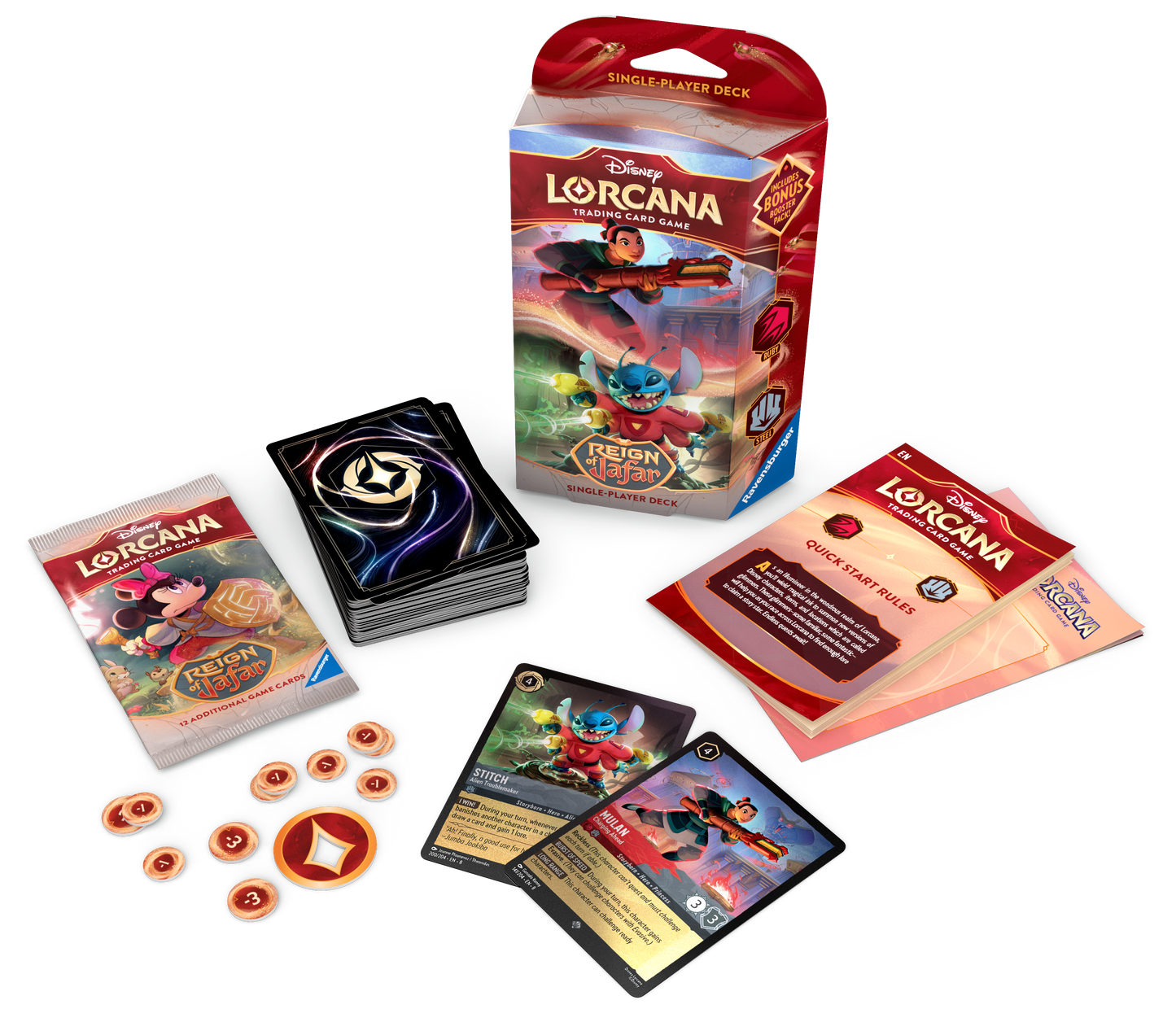 Lorcana: Reign of Jafar: Ruby & Steel Starter Deck